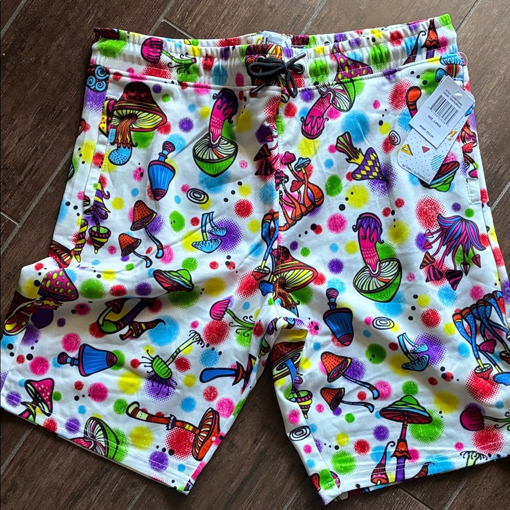 Colorful Graphic Men's Swim Board Shorts